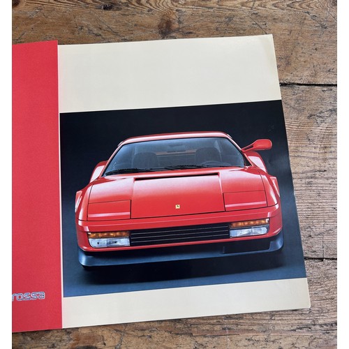 96 - ORGINAL FERRARI 512BB AND TESTAROSSA BROCHURESCovers:Ferrari 512 BB - printed 1978Testarossa - print... 