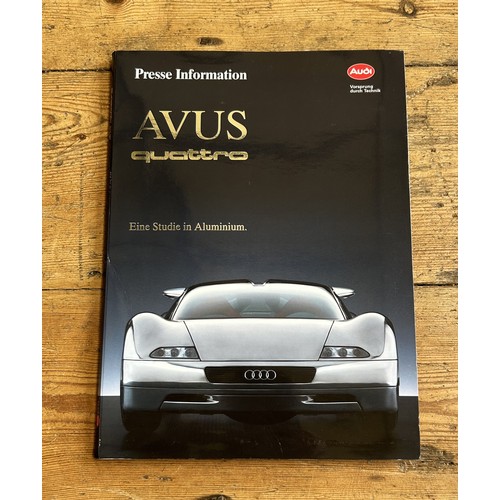 99 - AUDI AVUS QUATTRO PRESS PACKComplete with all of the press information including a letter from Audi ... 