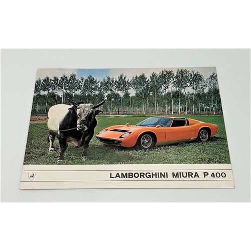 102 - 1966 LAMBORGHINI MIURA BROCHUREEight pages in total, in colour/black and white, and including techni... 