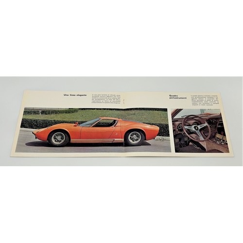 102 - 1966 LAMBORGHINI MIURA BROCHUREEight pages in total, in colour/black and white, and including techni... 