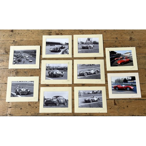 126 - TEN PRINTS BY MAURICE ROWE, 1955 TOURIST TROPHY BY GRAHAM TURNERTen printed photographs by celebrate... 