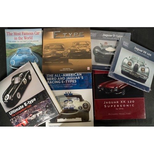 218 - JAGUAR - TEN MARQUE BOOKSIncluding the competition cars, E-Type, factory and private race cars, XK12... 