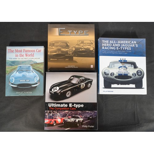 218 - JAGUAR - TEN MARQUE BOOKSIncluding the competition cars, E-Type, factory and private race cars, XK12... 