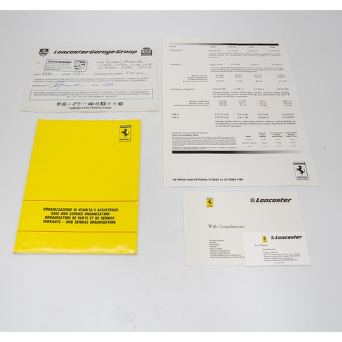 305 - FERRARi 456/550/F355 SALES BROCHURES AND SERVICE SUPPLEMENTSHighlighting specifications, features fo... 