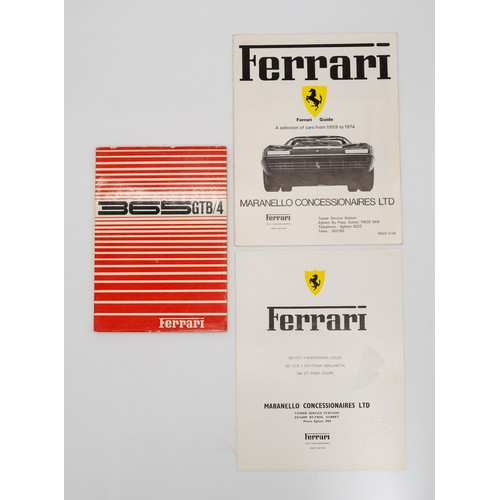 306 - 1973 FERRARI 365 GTB/4 DAYTONA OWNERS MANUALOriginal Ferrari 365 GTB/4 Daytona owners manual. 1973, ... 