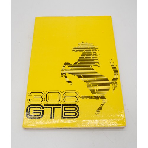 307 - 1975/86 FERRARI 308/328 OWNERS MANUALS1975 manual for the 308 GTB model, and 1986 manual for the run... 