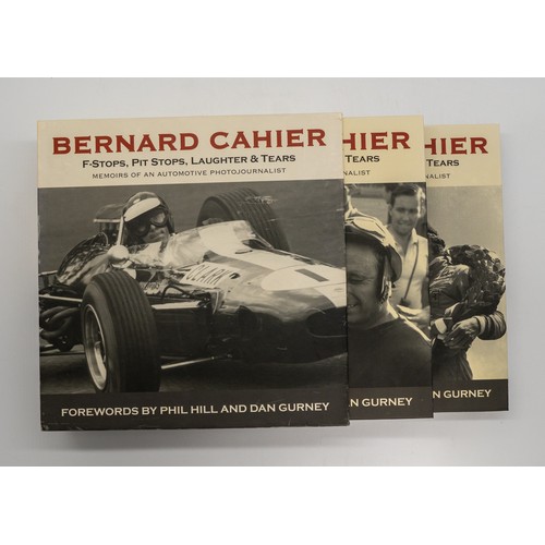 320 - BERNARD CAHIER F-STOPS, PIT STOPS AND LAUGHTER AND TEARS. Memoirs of the legendary journalist. Forew... 