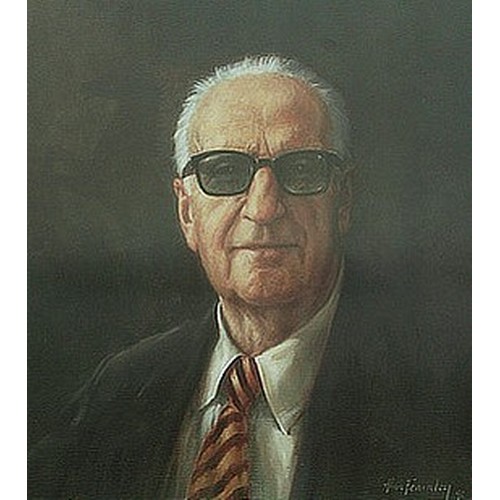 354 - ENZO FERRARI BY ALAN FEARNLEY A limited edition of the Portrait of 'Il  Commendatore' or 'Il Drake' ... 