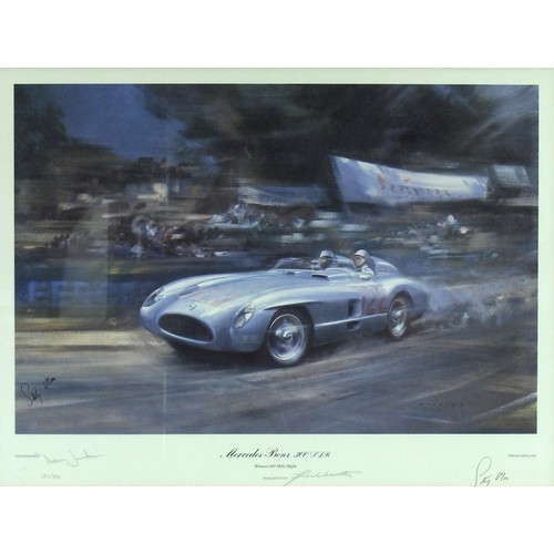 327 - MERCEDES-BENZ 300SLR WINNER 1955 MILLE MIGLIA BY FRANK WOOTTONDated 1977, signed by the artist Stirl... 