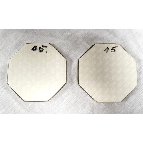 330 - TWO LARGE OCTAGONAL MG BADGESNew/old stock with self-adhesive backing.