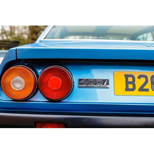 23 - 1984 Ferrari 400iRegistration Number: B262 XYR Chassis Number: ZFFEB06C000055145Recorded Mileage: c.... 