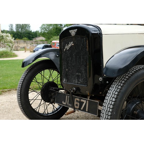 37 - 1933 Austin Seven C-Cab 2/5 cwt VanRegistration Number: JL 671             Chassis Number:  163936Re... 