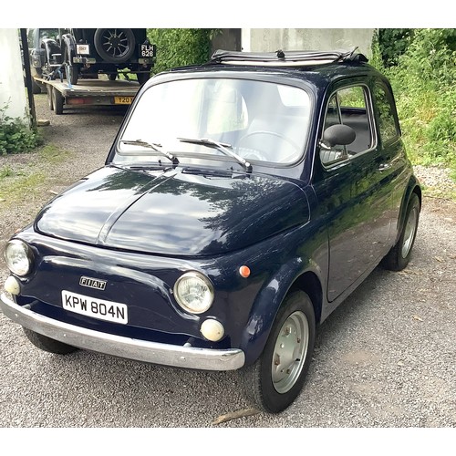 9 - 1974 Fiat 500 RRegistration Number: KPW 804NChassis Number: 5193899Recorded Mileage: c.25,000 kms- R... 