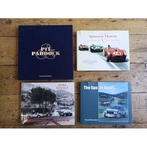 104A - COLLECTION OF COLLECTIBLE MOTOR RACING BOOKSPit and Paddock - Limited edition. Photography by Peter ... 