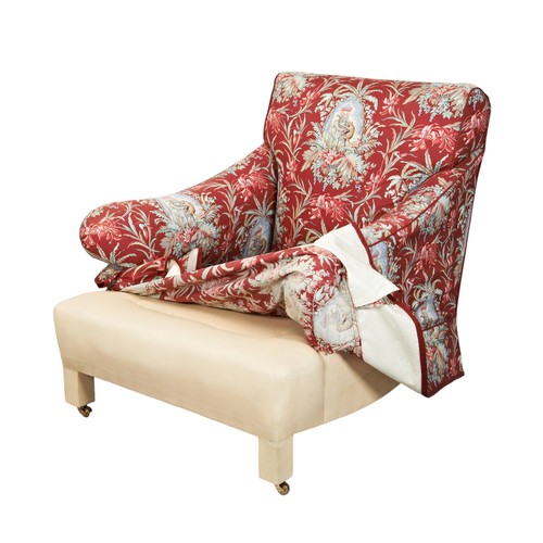 491 - HOWARD AND SON STYLE CALICO COVERED CLUB CHAIR, with a vibrant loose floral patterned cover decorate... 