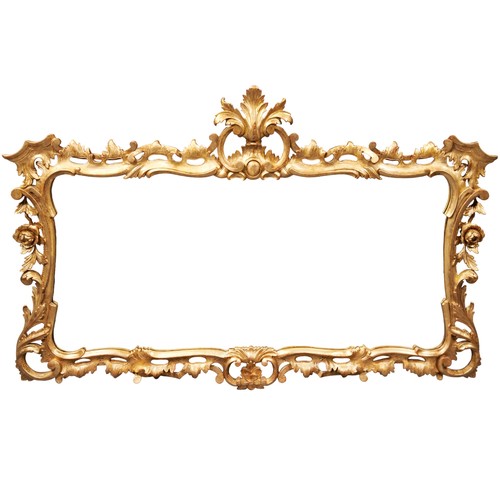 634 - A REGENCY STYLE GILT OVERMANTEL, in an ornate scroll foliate frame90cm x 130 cmProvenance: From The ... 