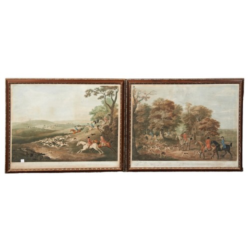 670 - AFTER J.NEAGLE AND J. PELTRO, FOUR HUNTING SCENE COLOUR LITHOGRAPHS, 19TH CENTURY, entitled 'The Dea... 