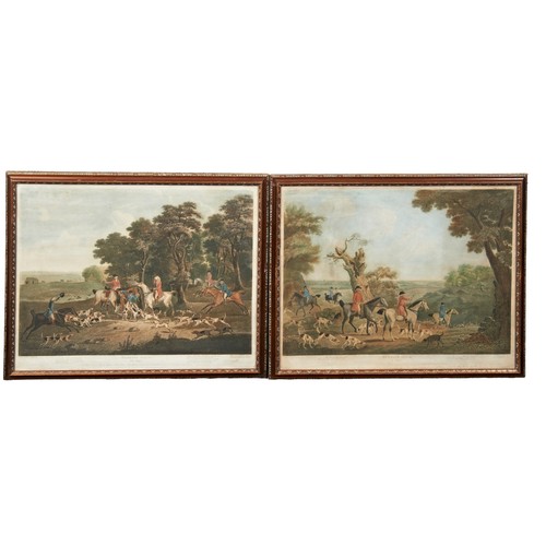 670 - AFTER J.NEAGLE AND J. PELTRO, FOUR HUNTING SCENE COLOUR LITHOGRAPHS, 19TH CENTURY, entitled 'The Dea... 