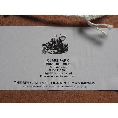 674 - CLARE PARK 20TH CENTURY - 'UMBILICAL, 1994' LIMITED EDITION PHOTOGRAPHIC PRINT Signed and numbered 2... 