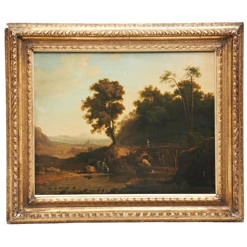 397 - JULIUS CAESAR IBBETSON (1759-1817)'FIGURES IN A LANDSCAPE'oil on panel41cm x 53cm PROVENANCE: Foster... 