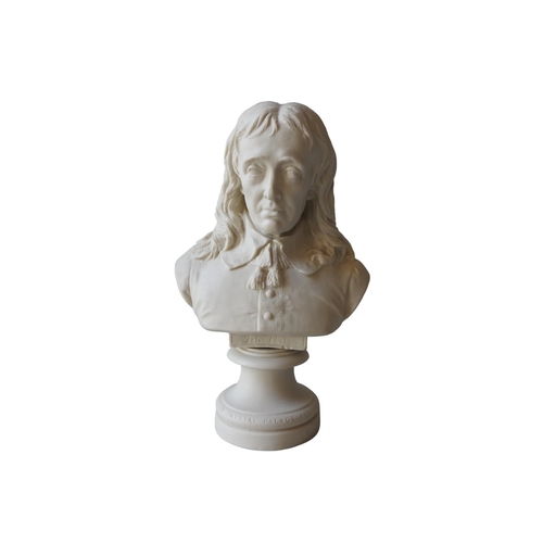 341 - A CRYSTAL PALACE ART UNION BUST OF MILTON, by Copeland, the reverse inscribed M. Noble Sc, London, N... 