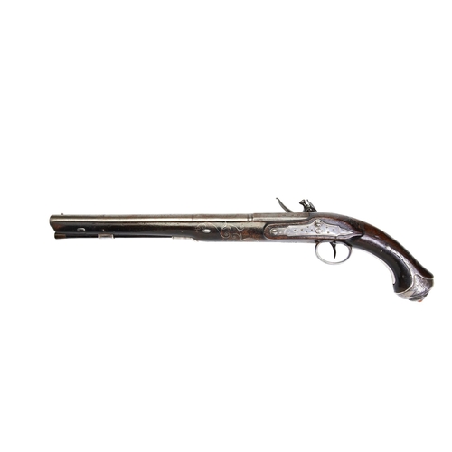 176 - A TURKISH MARKET FLINTLOCK PISTOL BY ANDREWS, the long barrel marked ‘London’ with proof marks, the ... 