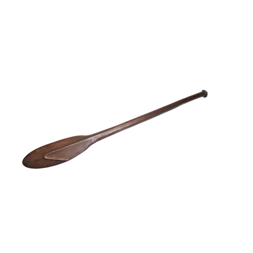 162 - A SOLOMON ISLANDS LEAF-SHAPED CLUB, the head with an ususal curved medial line, the plain shaft term... 