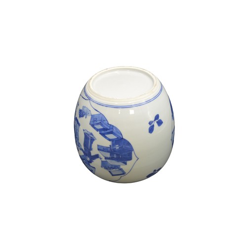 282 - A CHINESE BLUE AND WHITE JAR 20TH CENTURYIn the Ming style