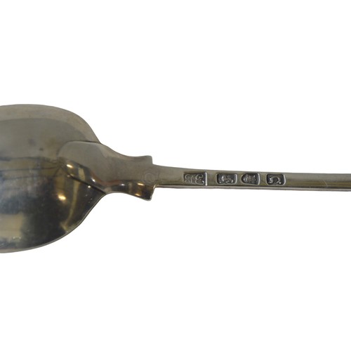 442A - A GEORGE III BRIGHT CUT SILVER TRANSITIONAL PATTERN BASTING SPOON, marked Thomas Eustace, London, 17... 