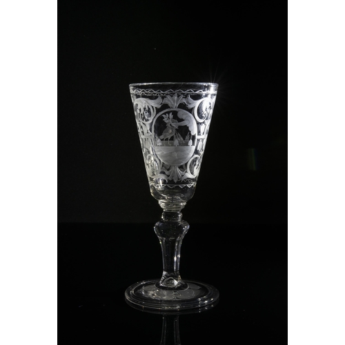 315 - A HERALDIC GOBLET20th century, 17cms high