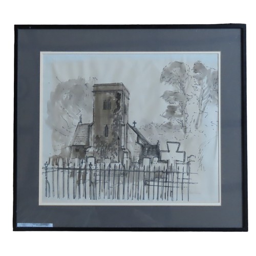 389 - ROBERT TAVENER (1920-2004) 'BAVERSTOCK CHURCHYARD' LITHOGRAPH, signed in pencil lower right corner40... 