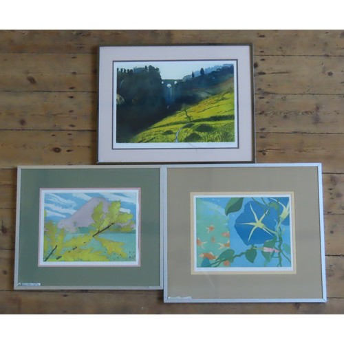 347 - ALAN C. MOULDING (b.1943) 'GOLDFISH', 'RONDA' & 'THE BATCH' ARTIST'S PROOF PRINTS, all signed an... 