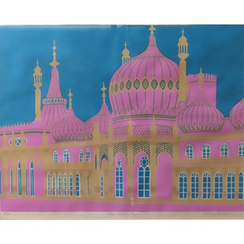 386 - GEOFFREY ELLIOTT (b.1935) 'ROYAL PAVILLION, BRIGHTON' LITHOGRAPH IN COLOURS, signed and numbered47 x... 