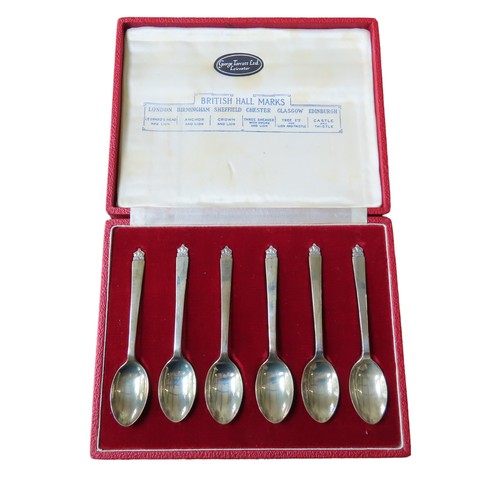 573 - A BOXED SET OF 'BRITISH HALLMARKS' SILVER TEASPOONS, part of a series produced by Romney, each conta... 