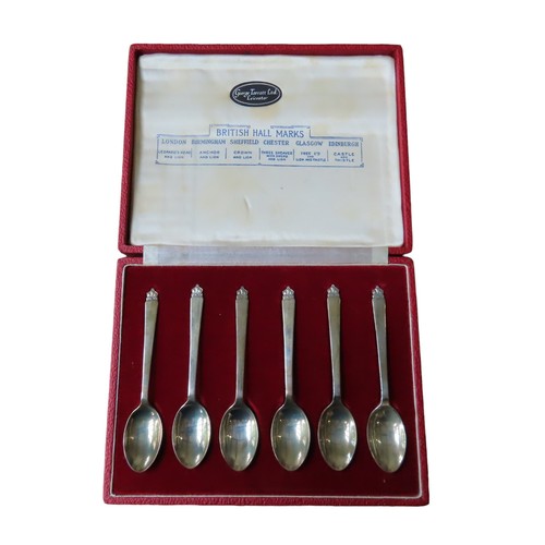 573 - A BOXED SET OF 'BRITISH HALLMARKS' SILVER TEASPOONS, part of a series produced by Romney, each conta... 