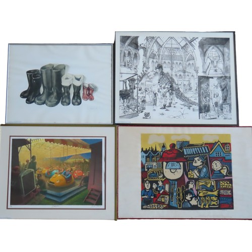 359 - THREE COLOUR LITHOGRAPHS AND ONE MONOCHROME LITHOGRAPH consisting of PERRY BESTERMAN 'Wellingtons' 1... 