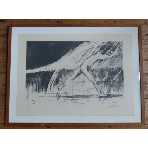 362 - ARTHUR BOYD (1920-199) MONOCHROME LITHOGRAPH, depicting nude figure, signed and numbered 37/9056 x 7... 