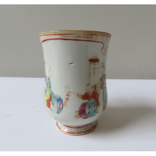 179 - CHINESE FAMILLE ROSE EXPORT TANKARD QIANLONG PERIOD12cm