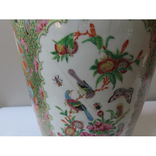 207 - A LARGE CHINESE FAMILLE ROSE BALUSTER VASE QING DYNASTY 19TH CENTURY64cm high