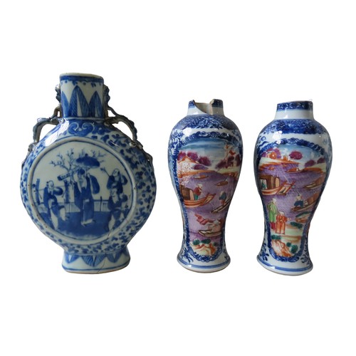 162 - A GROUP OF CHINESE PORCELAIN VASES 19th/20th CenturyTallest 32cm(10)