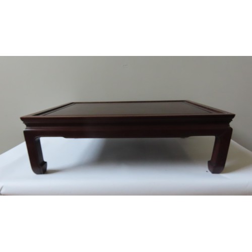 75 - A CHINESE HARDWOOD LOW TABLE, KANG 20TH CENTURY81cm wide, 25cm high.