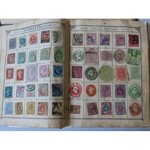 499 - AN INDIAN 1854 4 ANNAS MOUNTED IN A DIMPLEX BLANK ALBUM WITH VARIOUS OTHER STAMPS, two, ‘The Lincoln... 