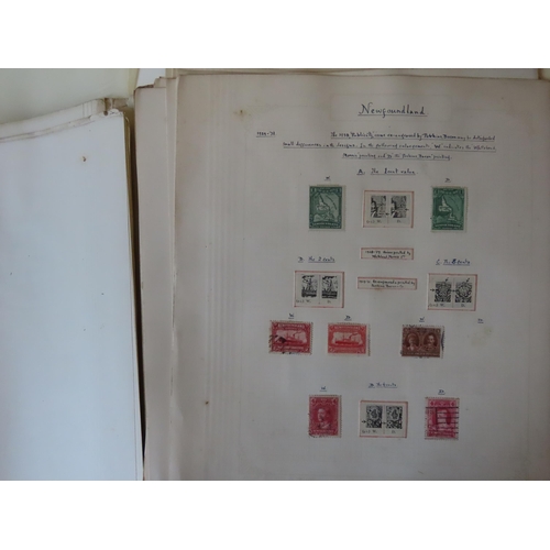 491 - A QUANTITY OF LOOSE-LEAF STAMP ALBUMS AND FOLDERS CONTAINING A LARGE QUANTITY OF ASSORTED STAMPS.