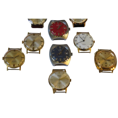 522 - A LONSTAR EXCECUTIVE MANUAL WIND 17 JEWELS WRISTWATCH, GILT WITH SILVER DIAL, another with gilt dial... 