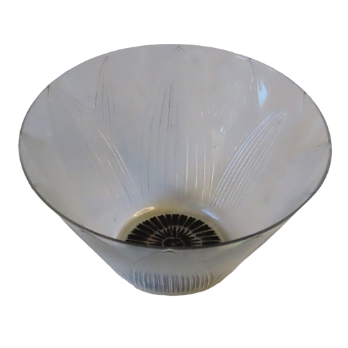 318 - A VINTAGE RENE LALIQUE BOWL, CIRCA 1923, in the form of a sunflower head, the tapered sides decorate... 