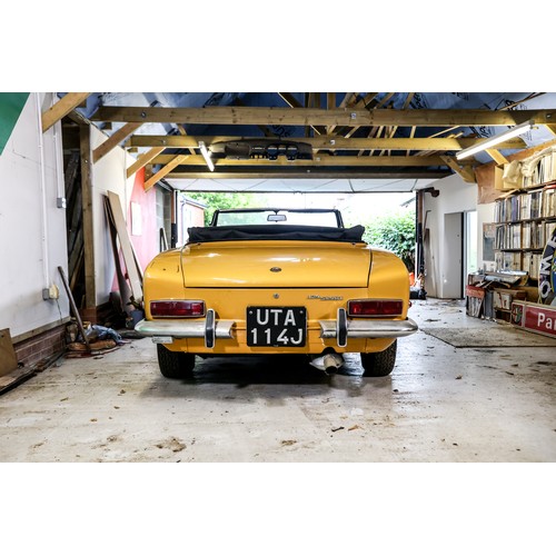 1 - 1970 Fiat 124 Spider                                    Registration Number: UTA 114JChassis Number:... 