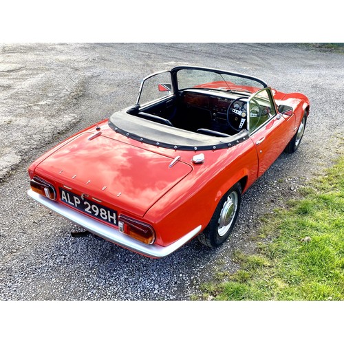 13 - 1969 Lotus Elan S4 Drophead Coupe             Registration Number: ALP 298H Chassis Number: 37/9286R... 