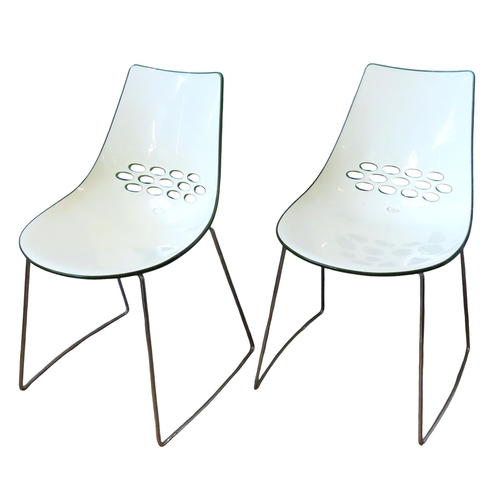 80 - A SET OF FOUR CALLIGARIS 'JAM' CHAIRS, LATE 20TH CENTURY, by Cannubia, the two tone moulded acrylic ... 