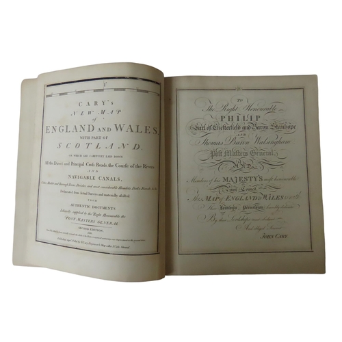 710 - CAREY, JOHN, CAREY’S NEW MAP OF ENGLAND AND WALES WITH PART OF SCOTLAND, Second edition 1816, with h... 