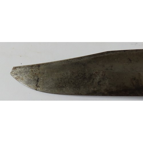 232 - A 19TH CENTURY WILKINSON ANTLER HANDLED BOWIE KNIFE, the blade marked 'Wilkinson Registered Trade Ma... 